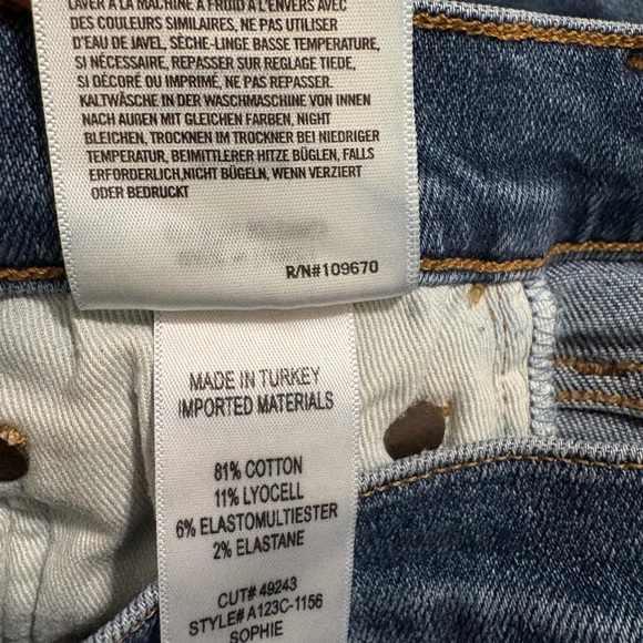 Agolde Sophie Light Blue Denim Jeans - Picture 9 of 9